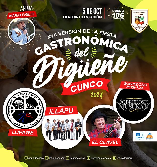 XVII Fiesta Gastronómica del Digueñe en Cunco 2024: Música, Gastronomía y Tradición