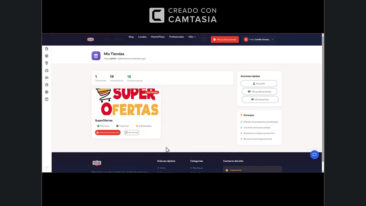 Lista de tiendas