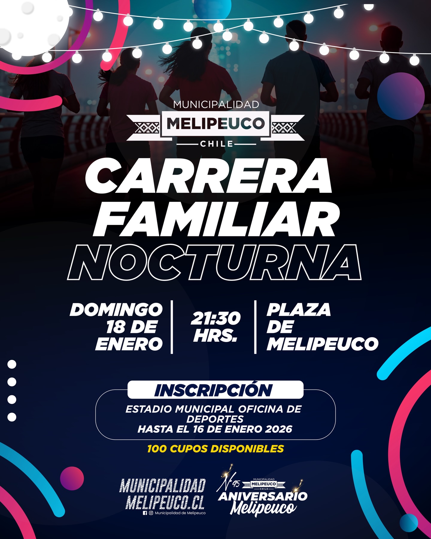 Carrera Familiar Nocturna en Melipeuco