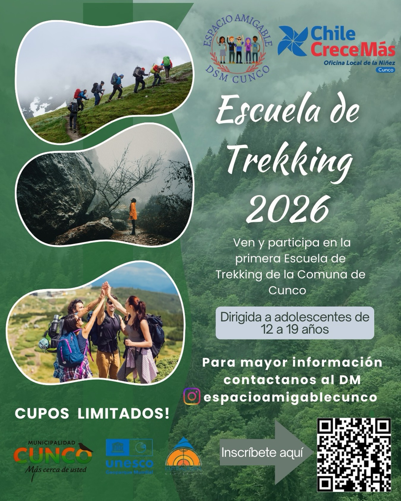 Escuela de Trekking para Adolescentes en Cunco