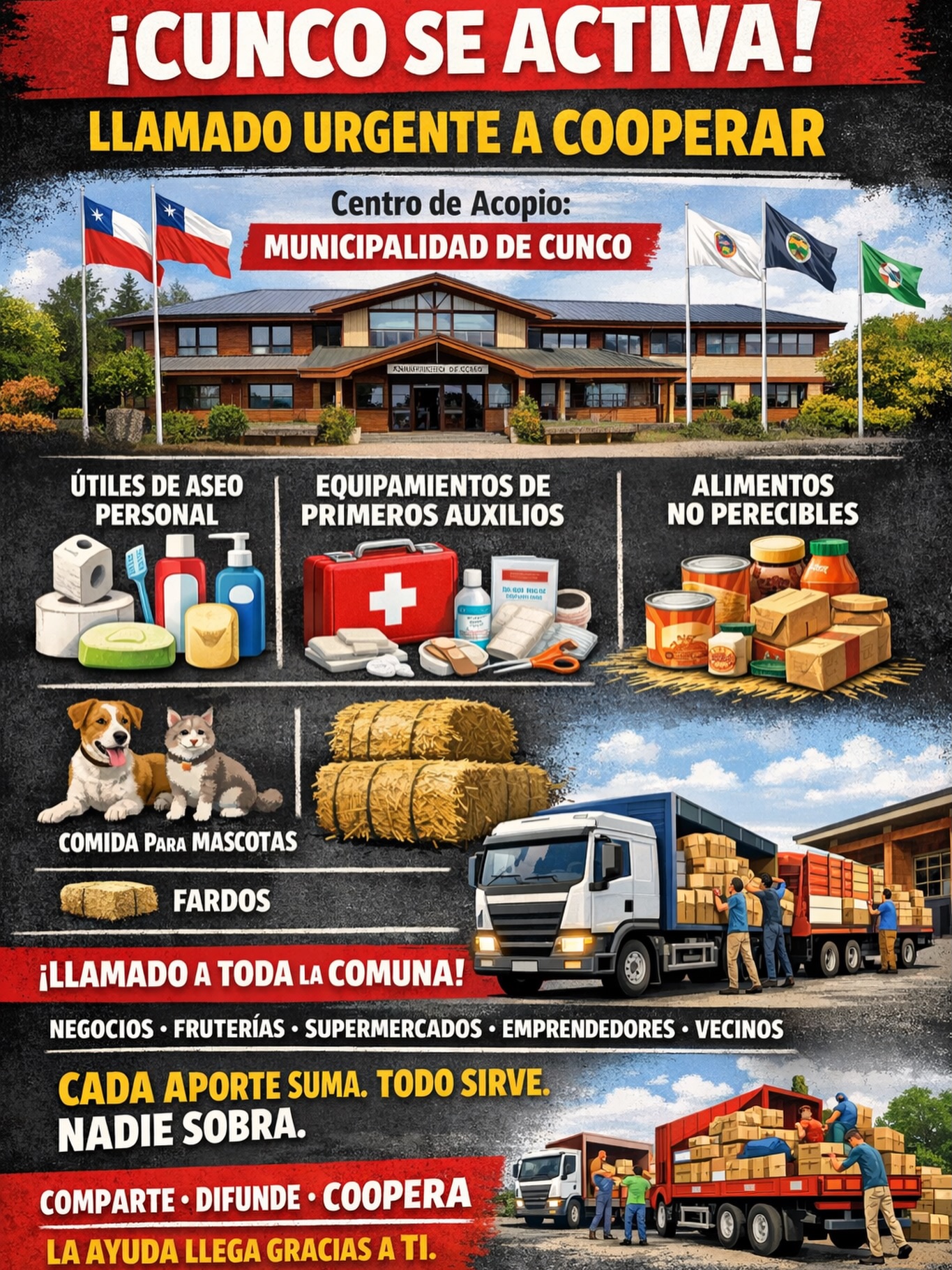 Cunco se Activa: Llamado Urgente a Cooperar