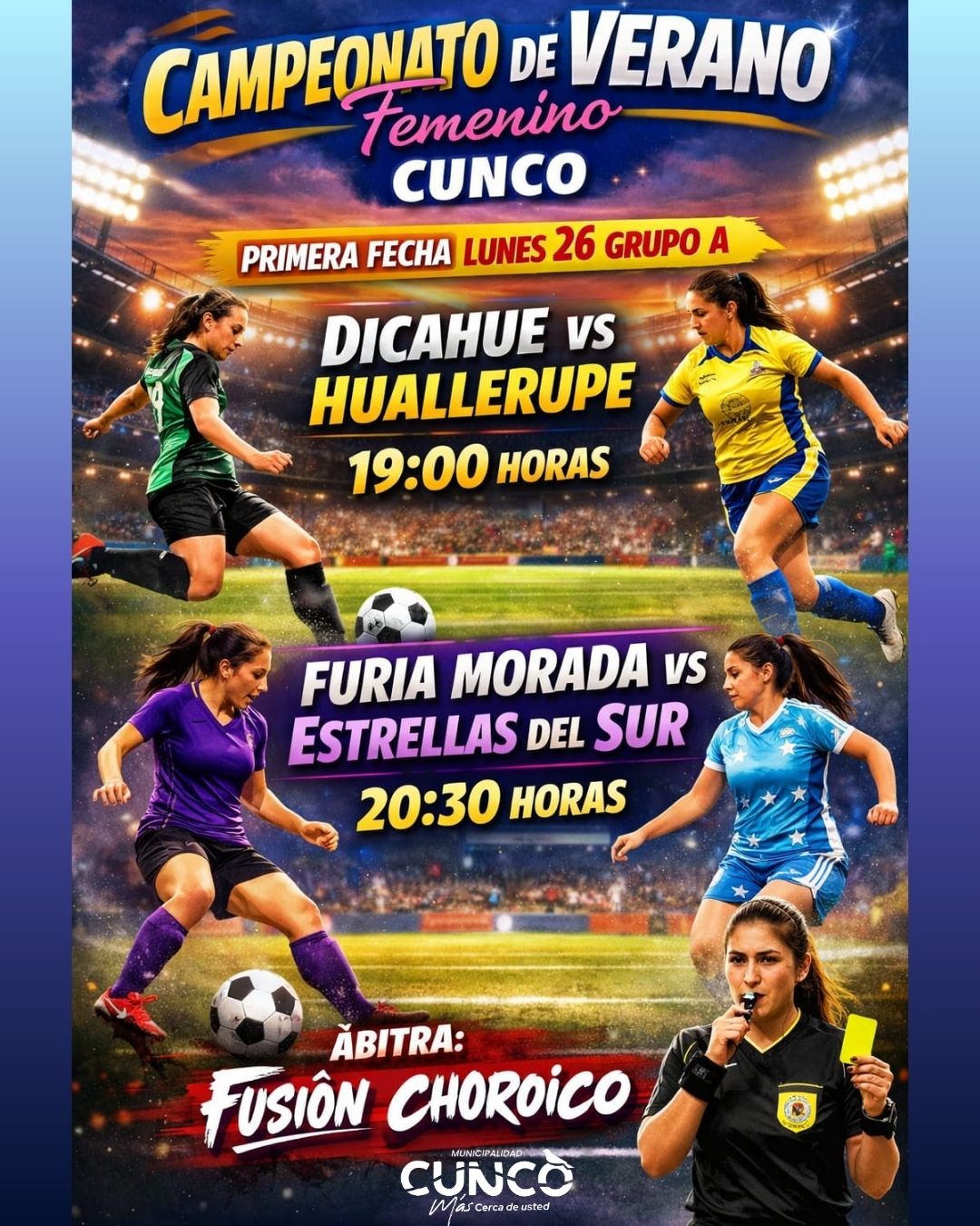 Campeonato de Fútbol Femenino Verano 2026 en Cunco