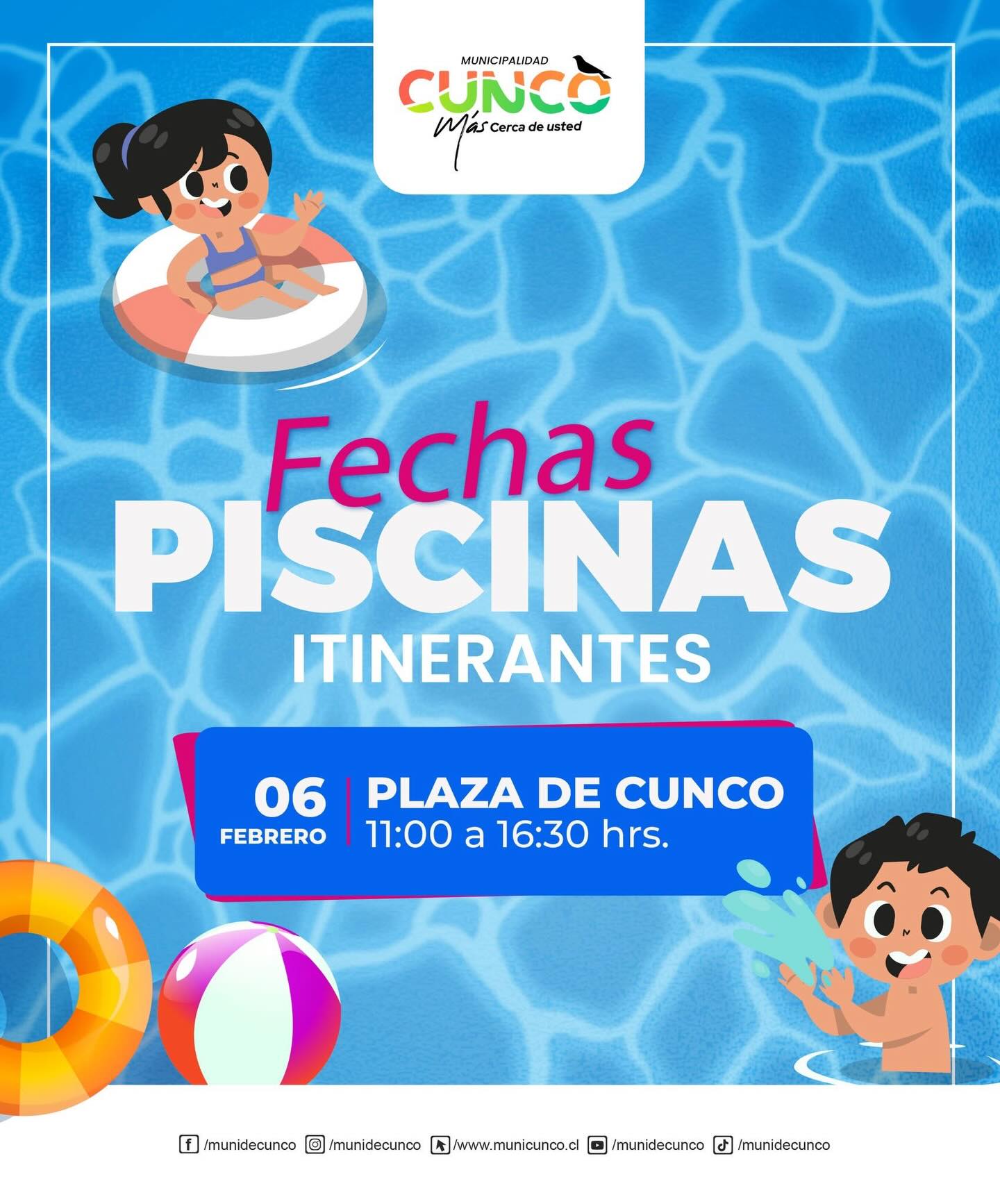 Última Fecha de Piscinas Itinerantes en Cunco