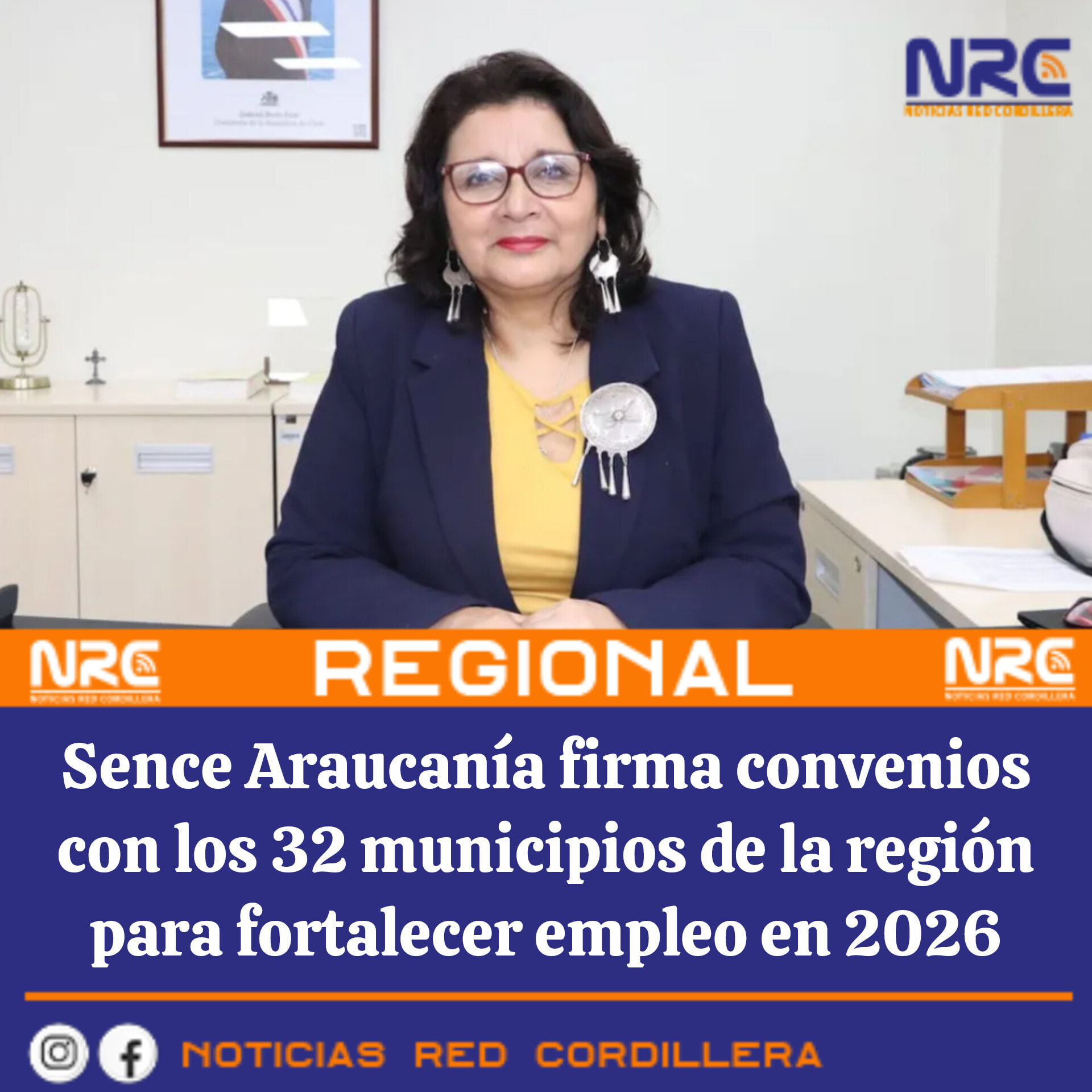 Sence Araucanía firma convenios para empleo en 2026