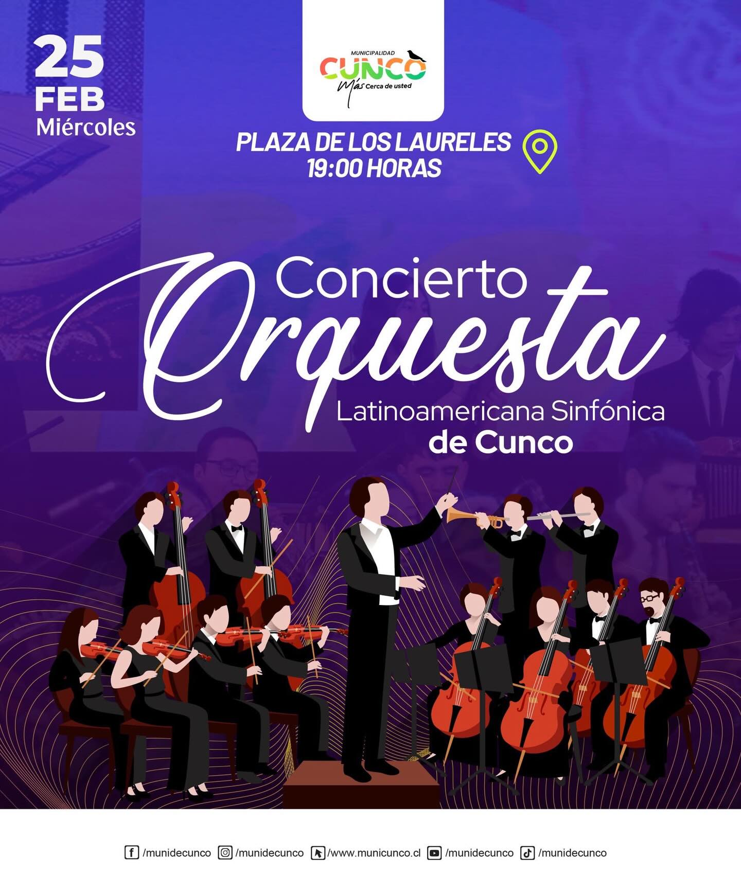 Concierto de la Orquesta Latinoamericana en Cunco