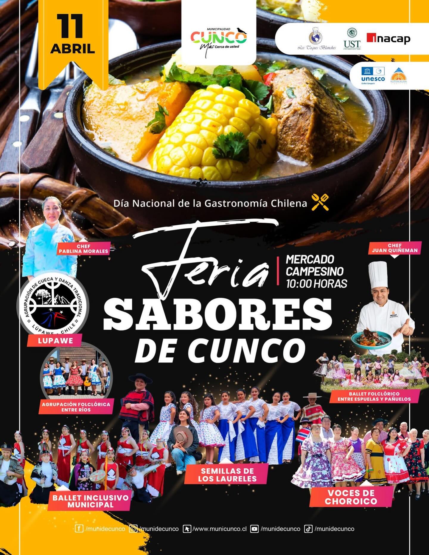 Feria Sabores de Cunco - 11 Abril: Gastronomía y Cultura