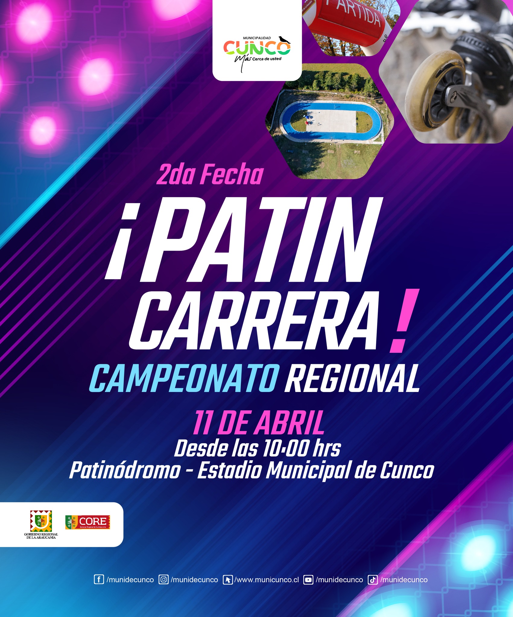 2° Fecha Regional de Patín Carrera en Cunco