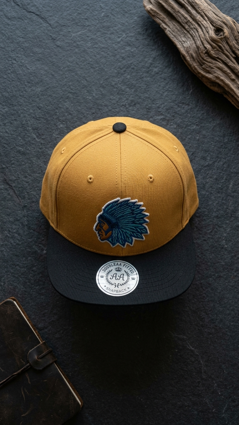 Gorra Chief Snapback Amarillo Mostaza | Double AA Fitted Chile — Edición Heritage