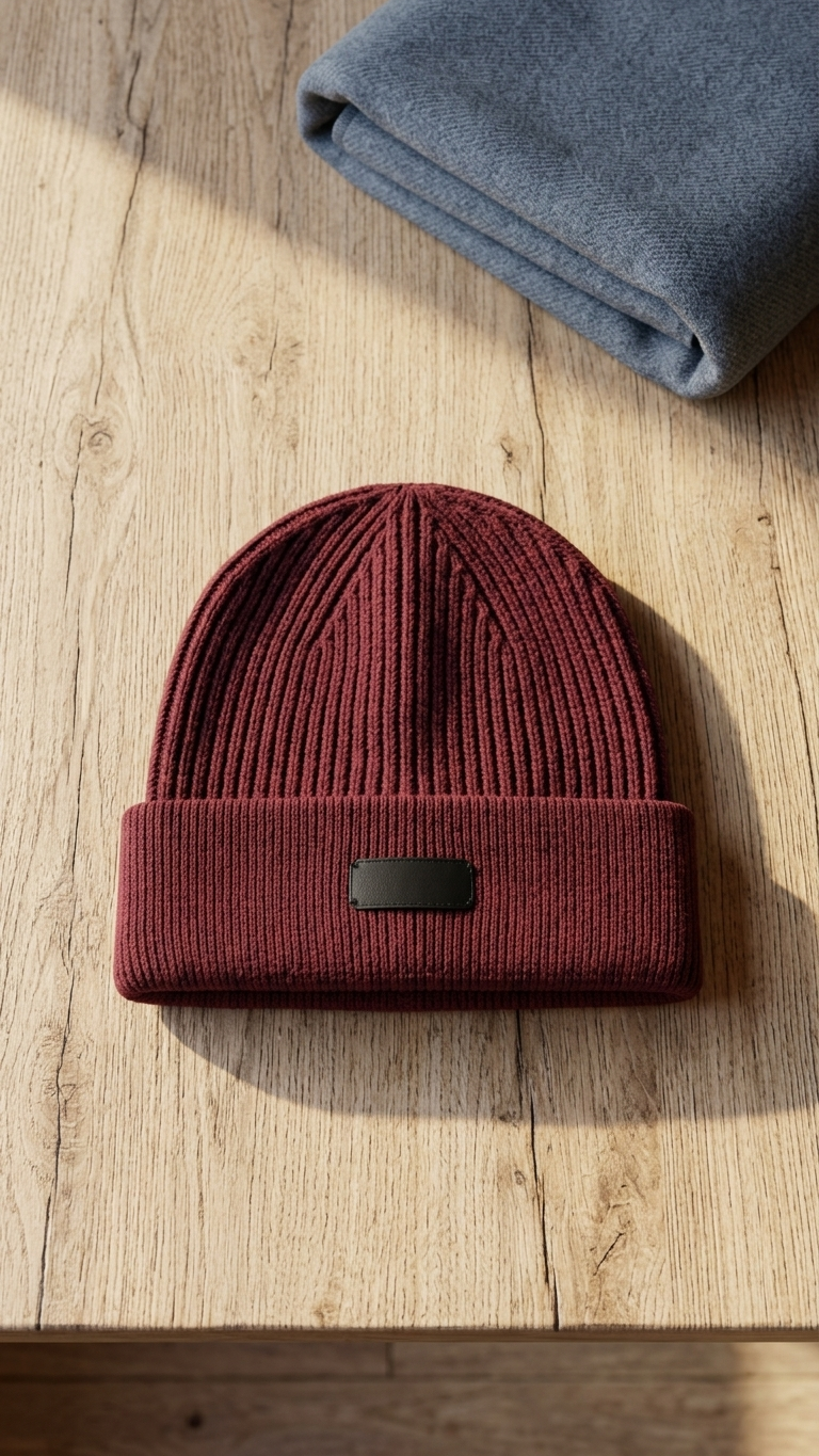 Gorro Beanie Burdeo | Double AA Fitted Chile — Color de Temporada