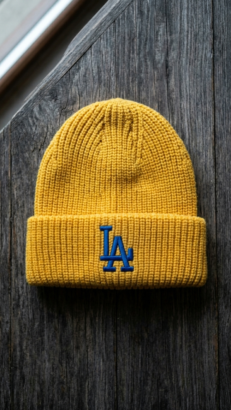 Gorro Beanie Mostaza NY Bordado | Double AA Fitted Chile