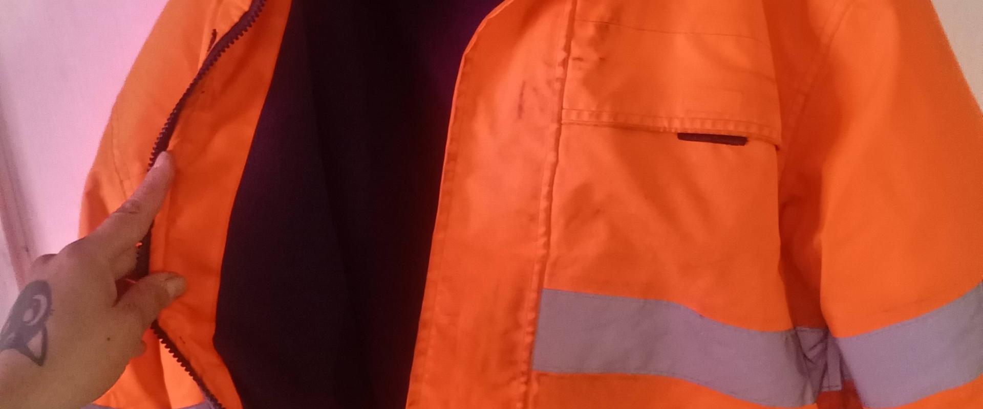 Chaqueta gruesa naranja reflectante