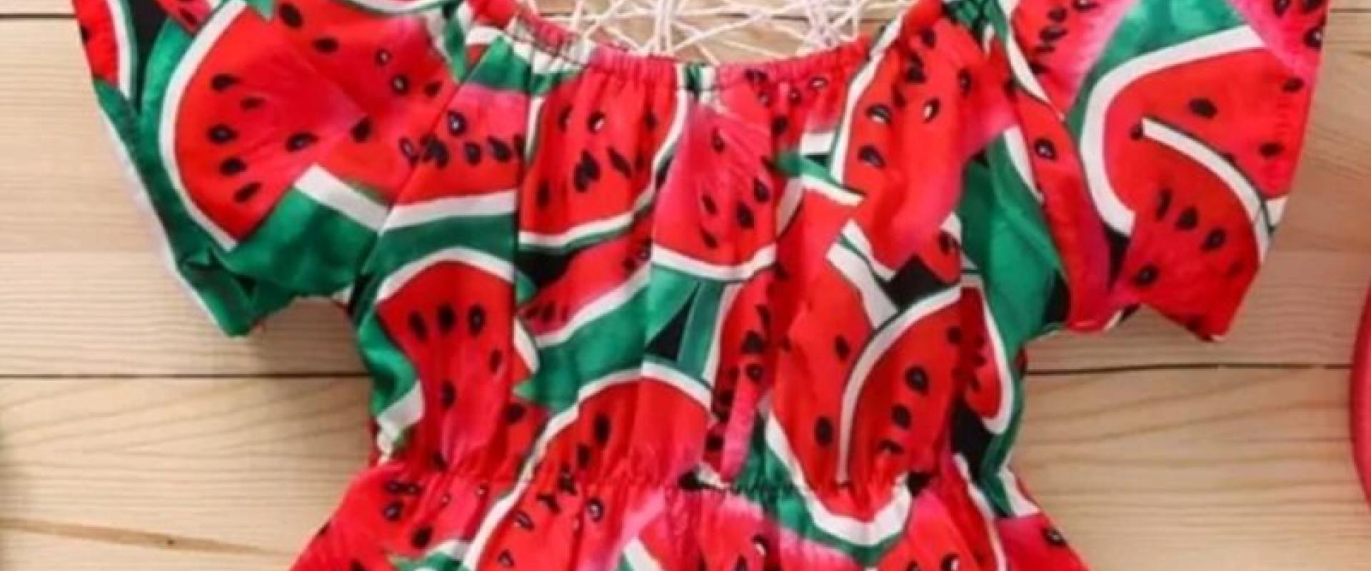 Conjunto de bebé estampado sandía talla 3 m