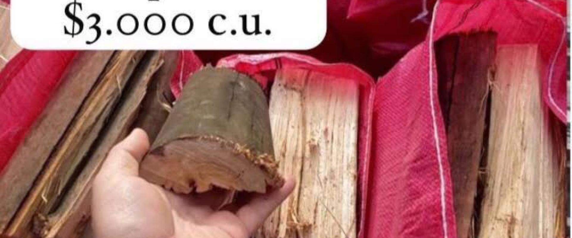 Leña de Eucalipto seco en saco