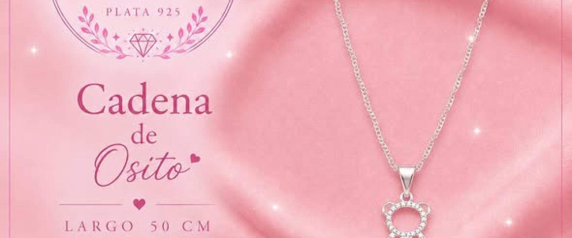 Cadena de Osito Plata 925