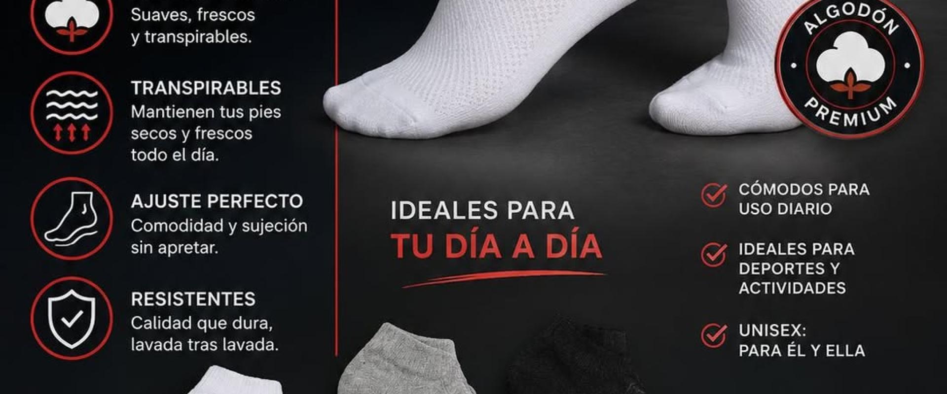 Calcetines de algodón unisex Top Active