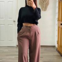 Pantalones de tela estilo Zara