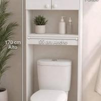 Mueble de melamina blanco para microondas