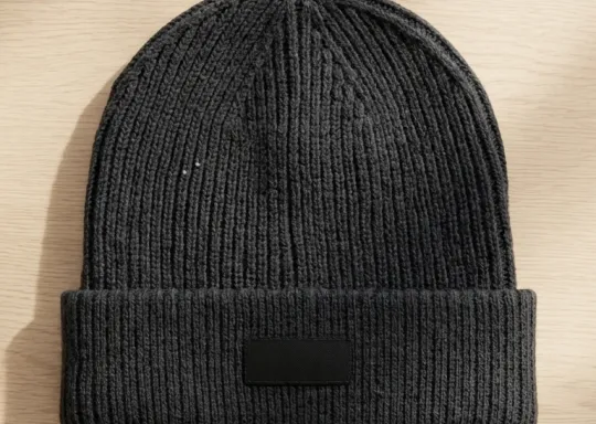 Gorro Beanie Negro Liso | Double AA Fitted Chile — Esencial