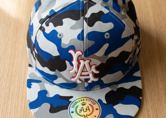 Gorra LA Snapback Camuflado Azul Urban | Double AA Fitted Chile — Edición Bold