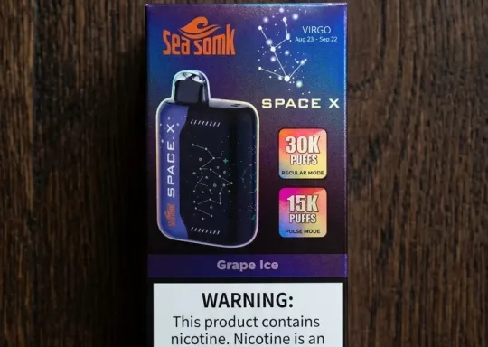 Sea Somk Space X Grape Ice 30K | Vaper Desechable Uva Helada Chile