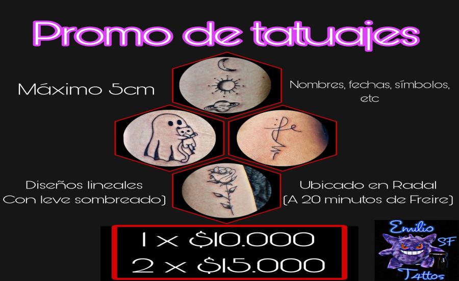 Promoción de tatuajes lineales hasta 5cm