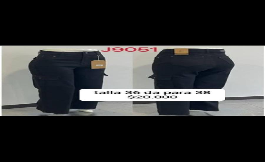 Jeans elasticados tiro alto push up talla 36