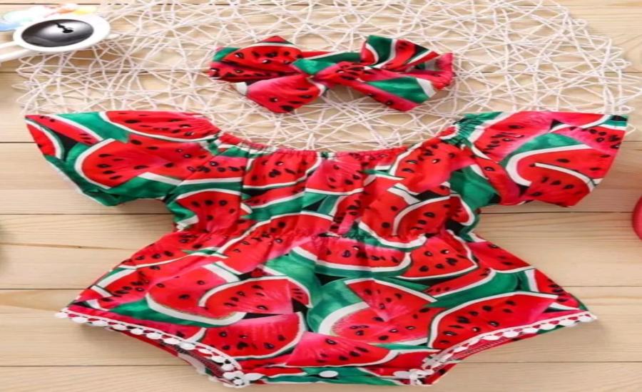 Conjunto de bebé estampado sandía talla 3 m