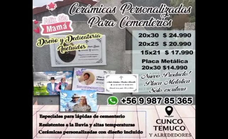 Cerámicas y Placas Personalizadas para Cementerio