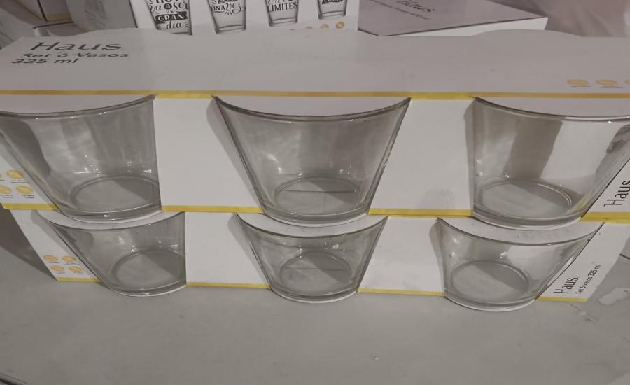 Set 6 vasos de vidrio Haus 325 ml