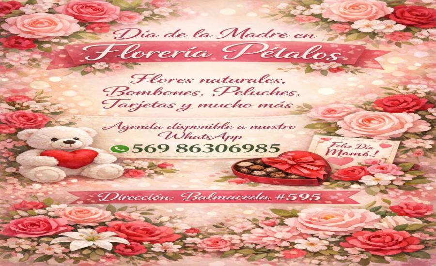 Ramos florales, bombones y peluches en Florería Pétalos
