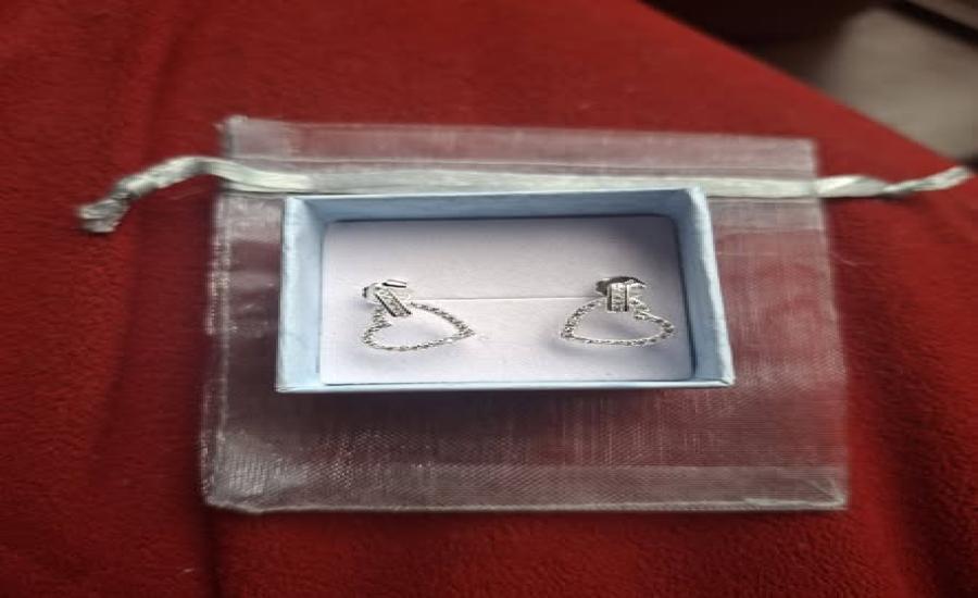 Aros de plata 925 forma de corazón