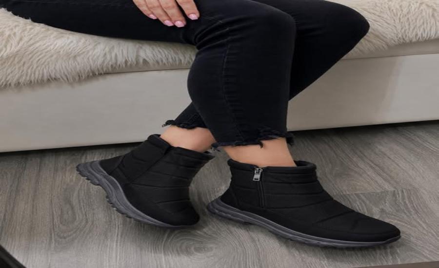 Botines térmicos negros con chiporro