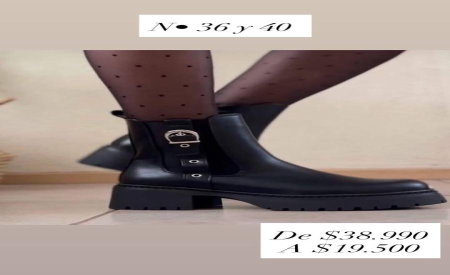 Botines negros con hebilla tallas 36 y 40